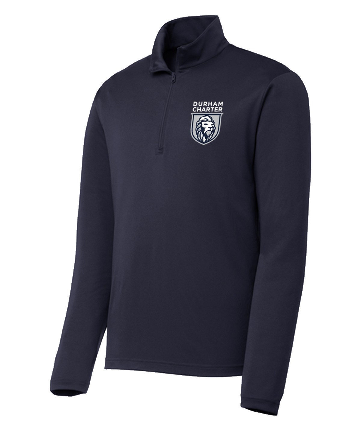 Lion Logo Polyester Quarter-Zip Navy