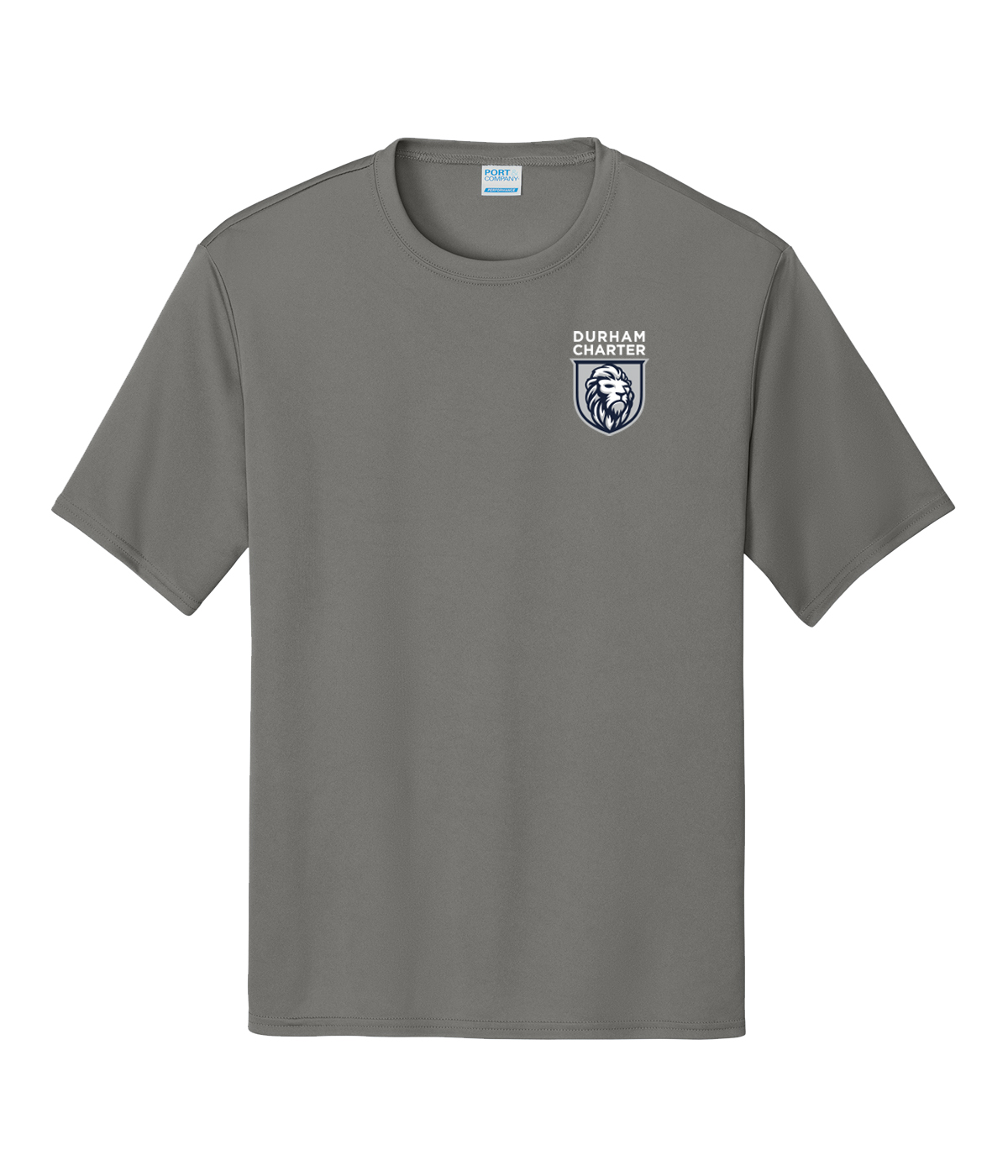 Lion Logo Polyester Short Sleeve Grey