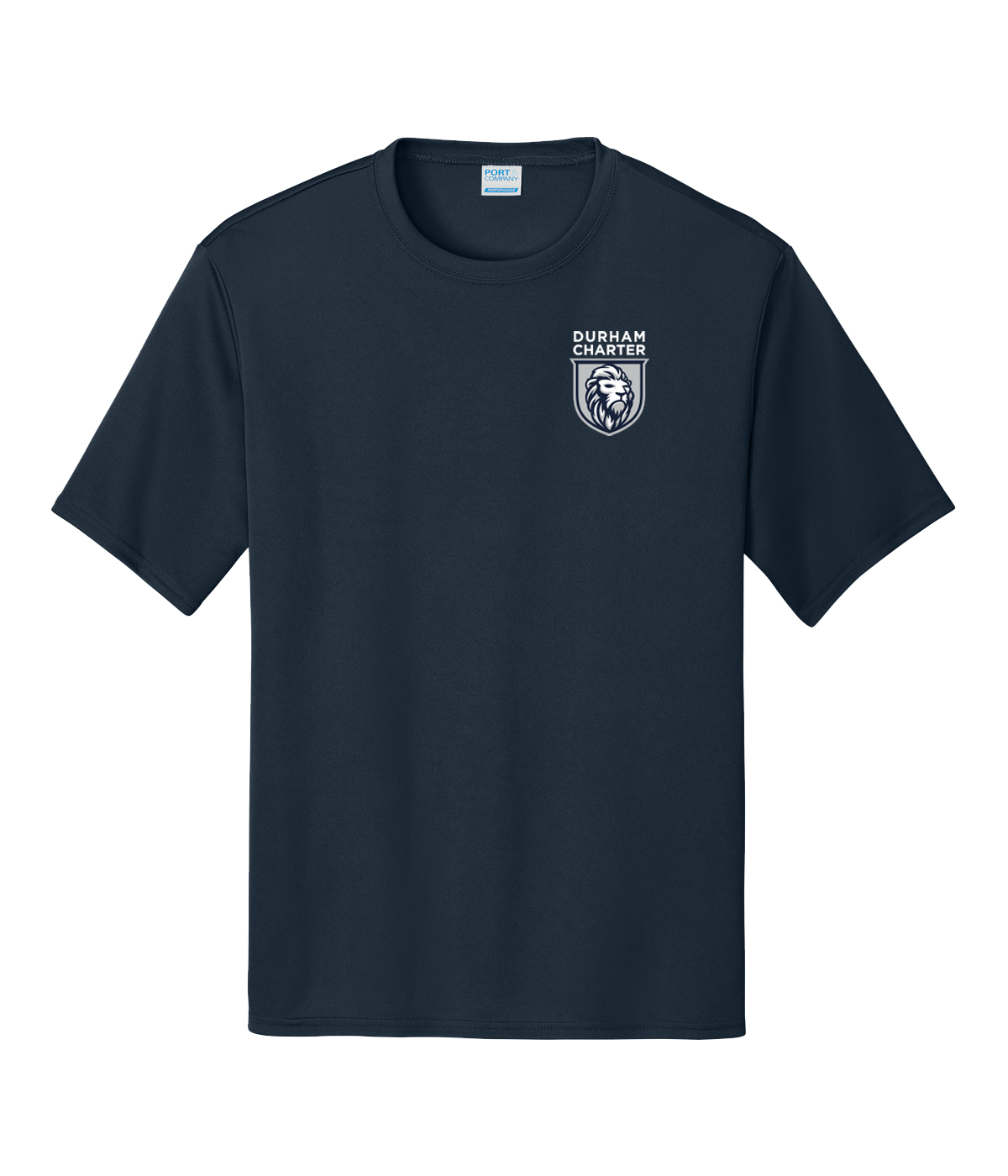 Lion Logo Polyester Short Sleeve Navy